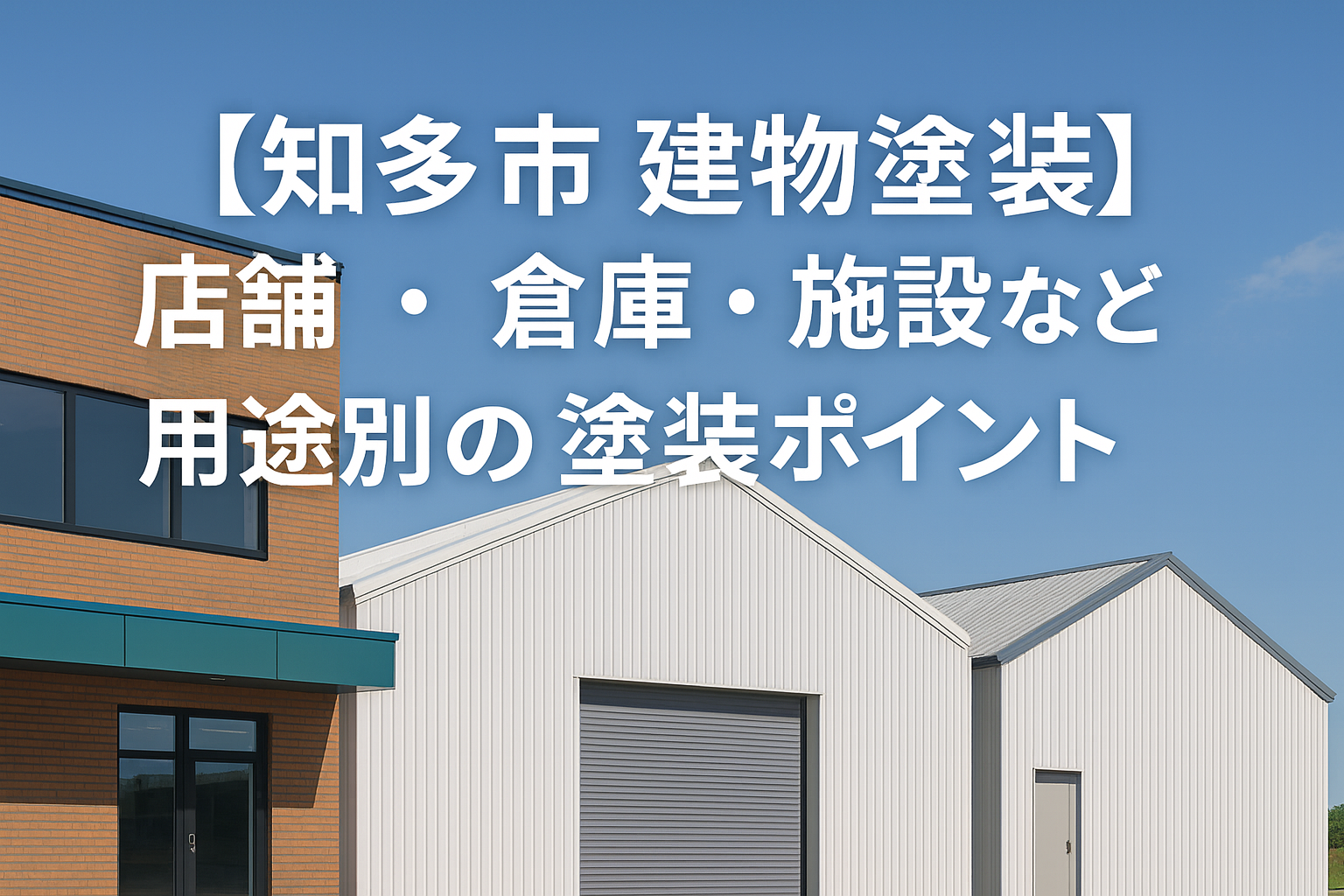 知多市の店舗・倉庫・施設の建物塗装ポイントを解説するアイキャッチ画像